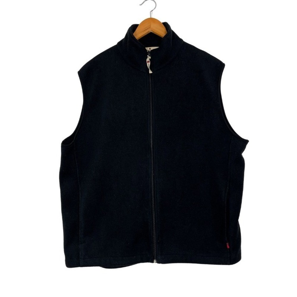 Woolrich Men's Black Fleece Vest Full Zip Size‎ XL Gorpcore Hiking